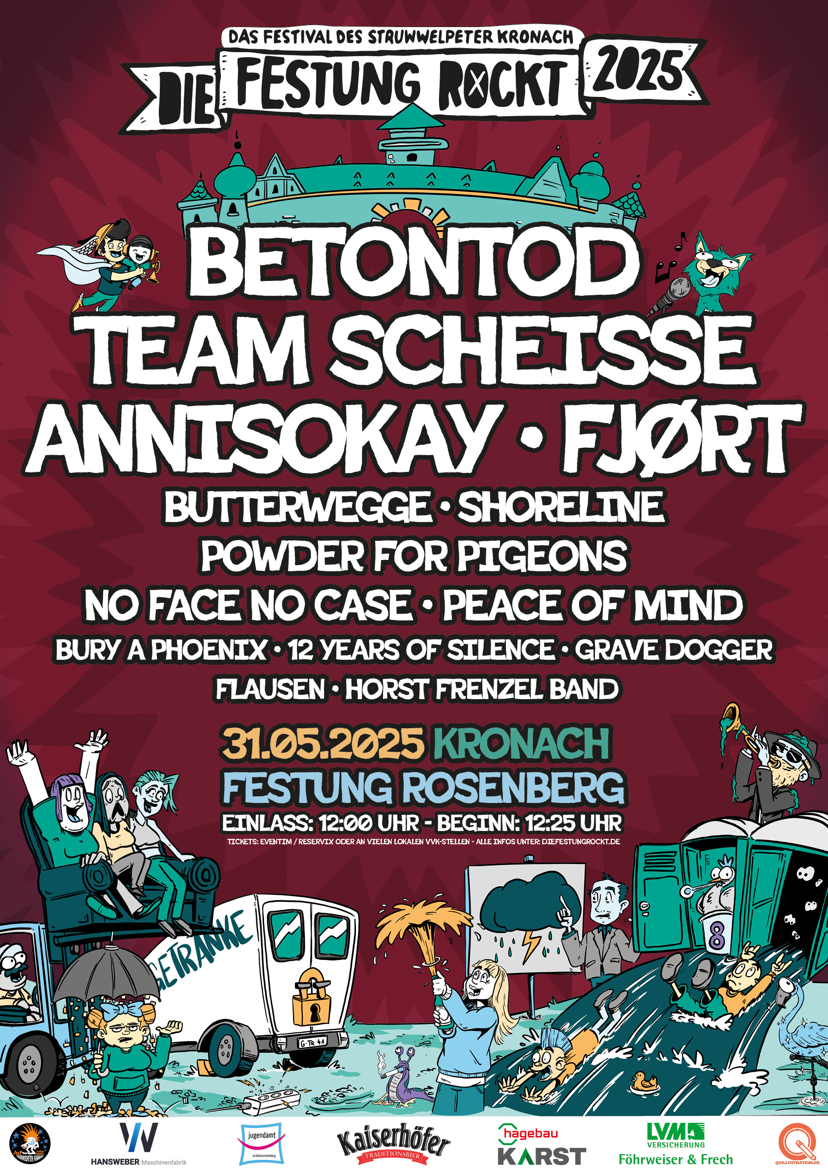 Die Festung Rockt Festivalplakat